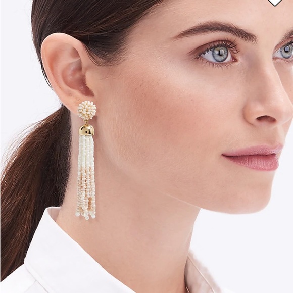 J. Crew Factory | NWT Beaded Tassel Earrings - Picture 2 of 5